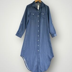 NWT CBR Long Denim Shirt Dress